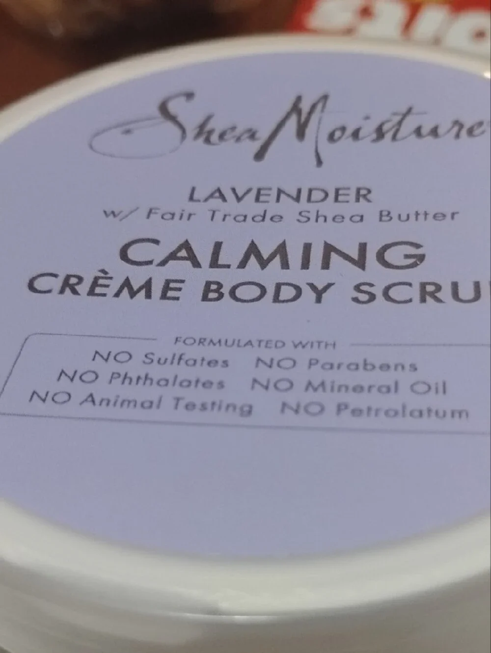 Shea Moisture Lavender Calming Crème Body Scrub - Light Purple & White